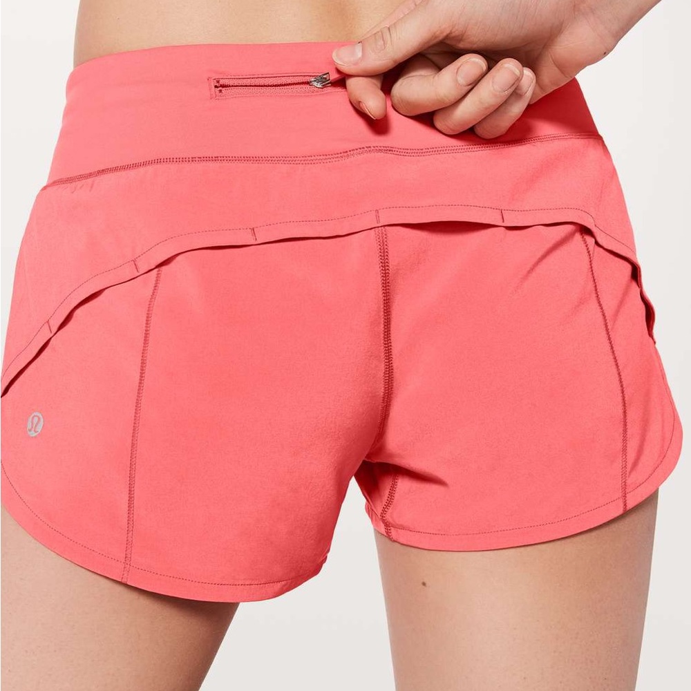 Speed Up Short Low Rise 2.5” in Vermillion Pink, Size 4